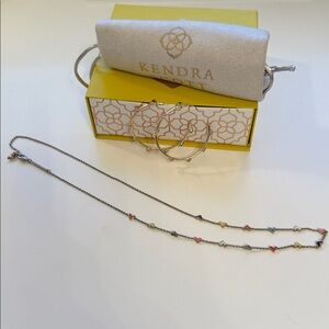 Kendra Scott Haven Heart Necklace and Hoop Earrings Set